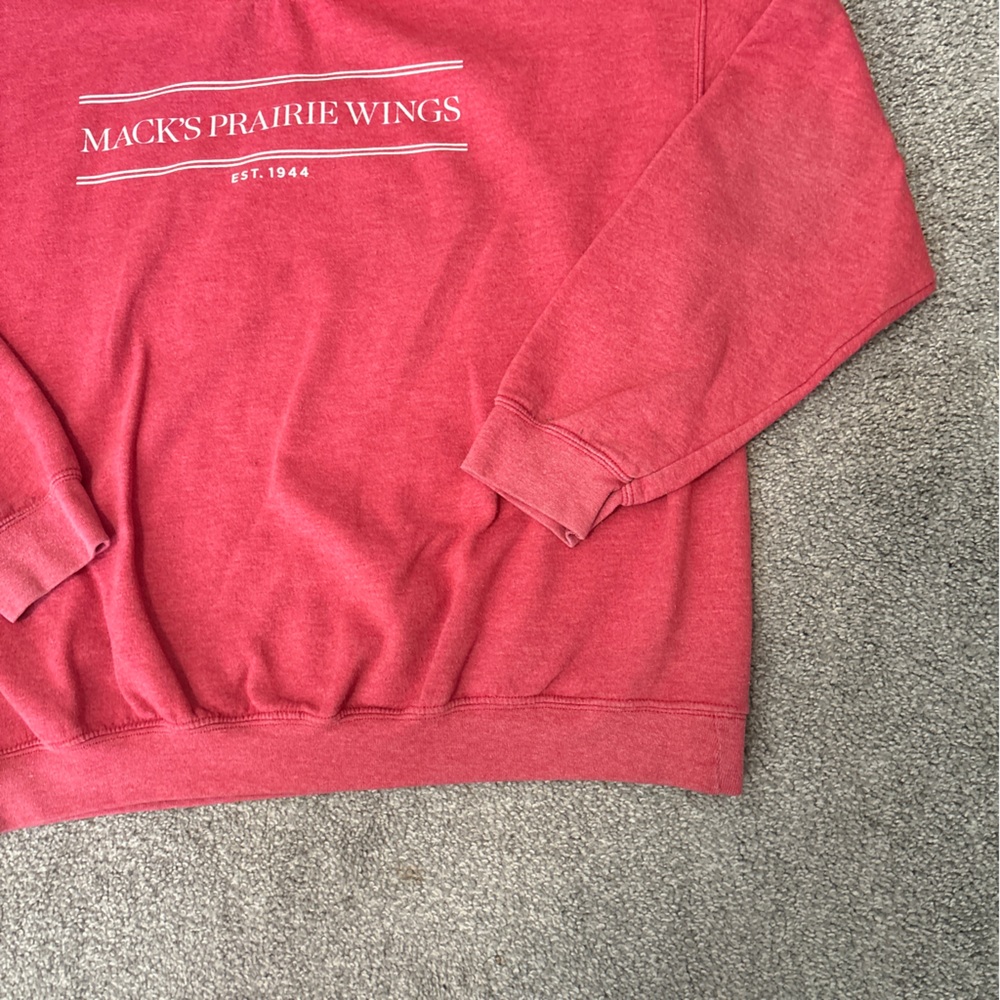 vintage Gildan sweatshirt mens XL red crewneck sweater 90s macks‎ prairie wings - Picture 2 of 11